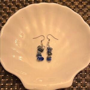 Blue Stone Dangle Earrings